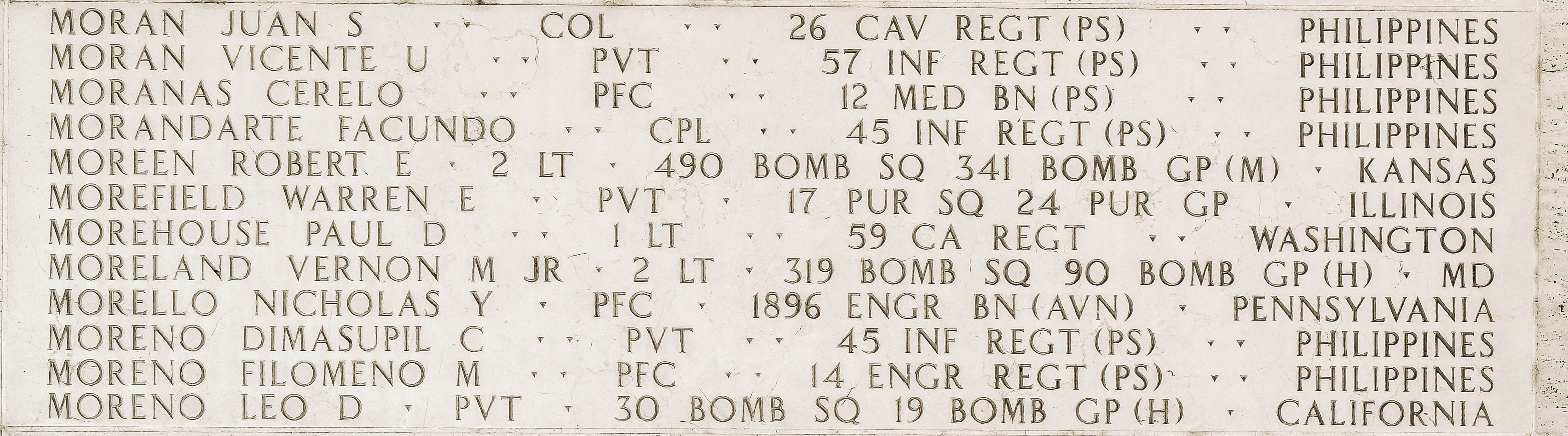 Nicholas Y. Morello, Private First Class